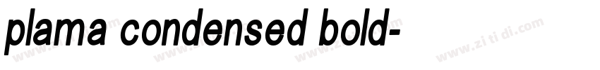 plama condensed bold字体转换